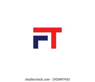 letter ft and tf logo design vector template