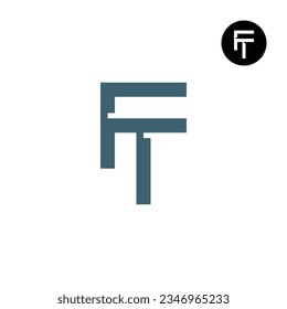 Diseño de logotipo de monograma FT TF