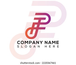 letter FTP creative logo design icon.