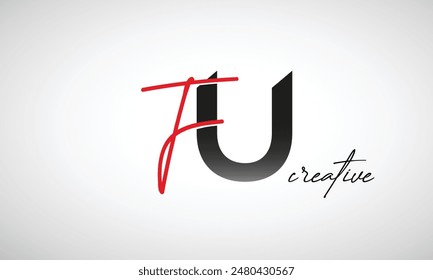 Letter FU Creative Clean Logo Design