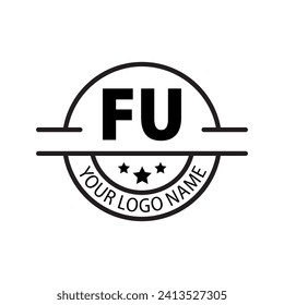 letter FU logo. FU logo design vector illustration for creative company, business, industry