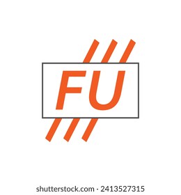 letter FU logo. FU logo design vector illustration for creative company, business, industry