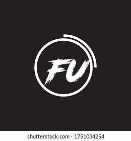 Letter FU logo icon flat and vector design template.