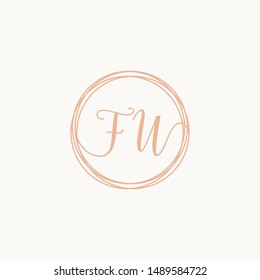 Letter FU logo template, Creative fashion logo design, couple letter , beauty icon, wedding concept -vector