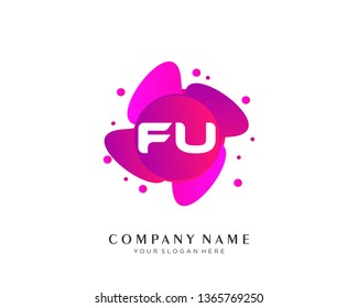 Letter FU logo vector concept design - Vector