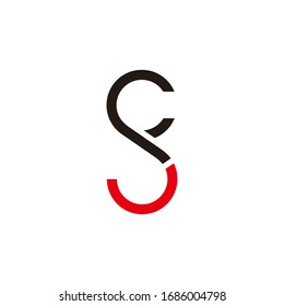 letra fu símbolo de diseño de línea de bucle geométrico simple logo vector
