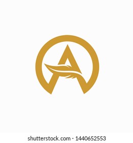 letter A with fur concept