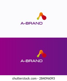 Letter A futuristic creative logo