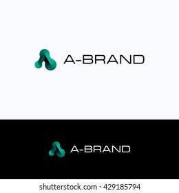 Letter A futuristic creative logo
