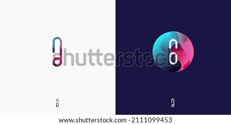 Letter I in futuristic, sophisticated and techy style. A simple but eye-catching logo, that is very suitable for technology companies such as cryptocurrencies, internet, computers, AI