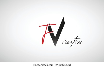 Letter FV Creative Clean Logo Design