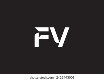 Letter Fv Logo. Simple Initials Logo Design