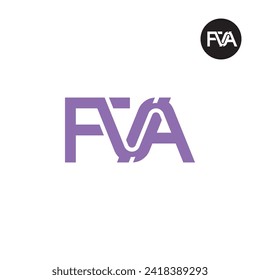 Diseño de logotipo de monograma FVA