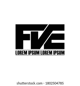 Letter FVE simple monogram logo design