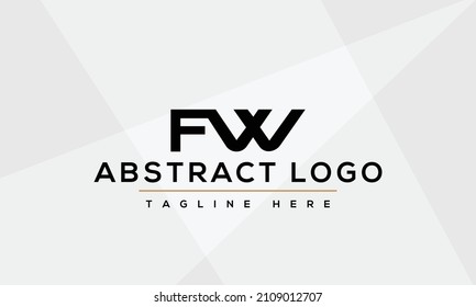 Logo-Design von Letter FW. Kreative minimale Monogrammgrafik