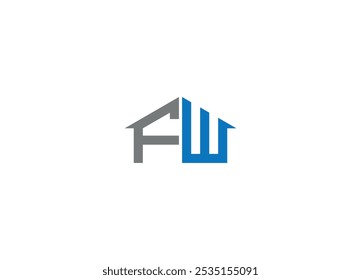 Letter FW logo design Initial vector Custom brand logo template