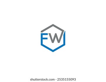 Letter FW logo design Initial vector Custom brand logo template