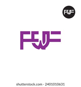 Letter FWF Monogram Logo Design
