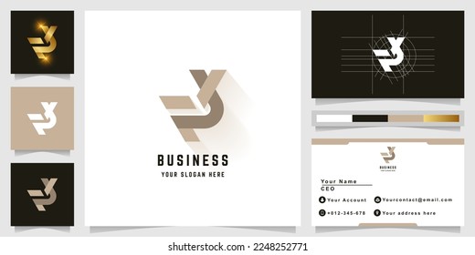 Letter FX or FY monogram logo with business card design