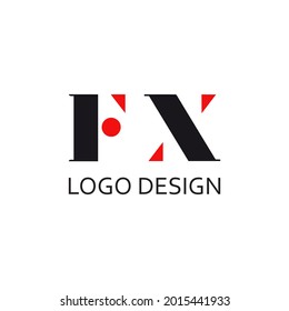 letter fx for logo company design