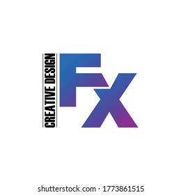 Letter FX logo icon design vector. monogram logo vector illustration