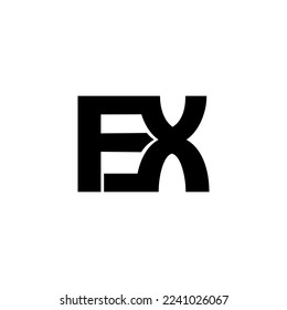 Letter FX monogram logo design