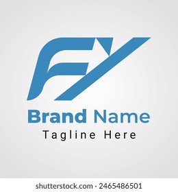 Letter FY Arrow Logo, Combination logo of letter F and Y that forms arrow or direction negative space