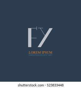 letter Fy linked logo design for company identity