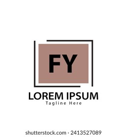 logotipo de la letra FY. Ilustración vectorial de diseño del logotipo FY para empresas creativas, empresas, industria