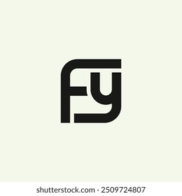 letter FY logo design vector