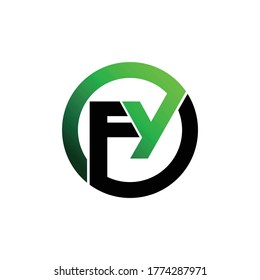 Vector de diseño de icono del logotipo FY de la letra. ilustración vectorial de logotipo monográfico