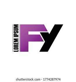 Letter FY logo icon design vector. monogram logo vector illustration