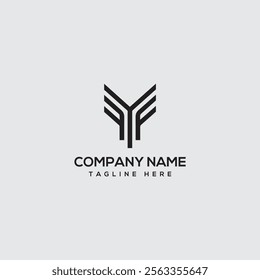 letter FY or YF monogram logo vector design
