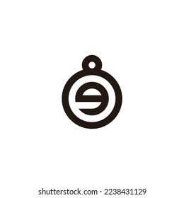 Letter g in 8, circle geometric symbol simple logo vector