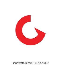 letter g abstract arrow circle logo