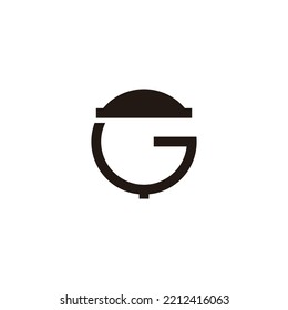 letter g abstract head hat fashion logo vector 