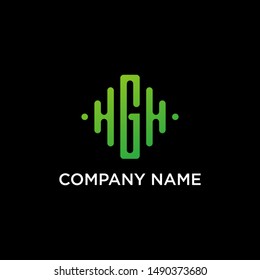 letter G abstract for information technology. minimalistic letter HGH sound music equalizer icon. Vector audio logotype vector