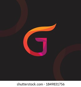 Letter G abstract logo icon design template elements. Vector color sign.