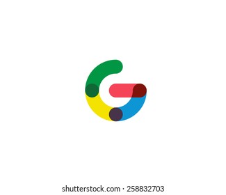 Letter G abstract logo icon vector design. Colorful symbol 