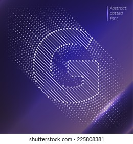Letter G - Abstract optical illusion letters on space background