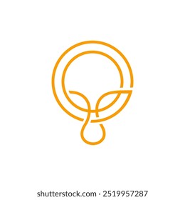 Letter G Abstract orange circular shape forming an icon logo design
