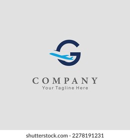 Letter G Air Travel Logo Design Template