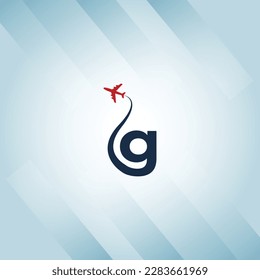 Letter G Air Travel Logo Design Template