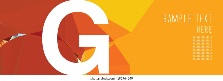 Letter G. Alphabet illustration.