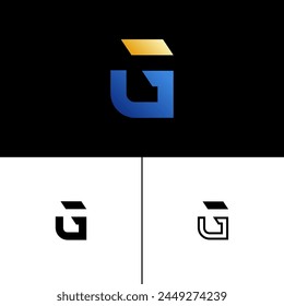Letter G alphabet tech font, typography for your designs logo or brand name, including a set three of different icons, vector illustration 10EPS