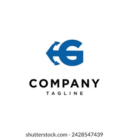 Letter G Anchor logo icon vector template.eps