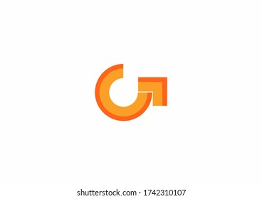 Letra G con icono de diseño de logotipo de concepto de flecha