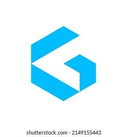 Diseño del logotipo creativo de la flecha G de la letra