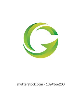 Plantilla de logotipo de crecimiento de flecha de letra G
