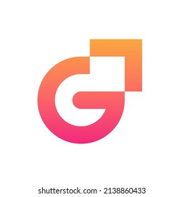 Diseño del logotipo de la flecha de la letra G